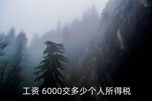 6000工資交稅多少錢,工資6000社保交多少錢一個月