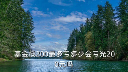 基金最多虧損多少,基金買100會虧1000嗎
