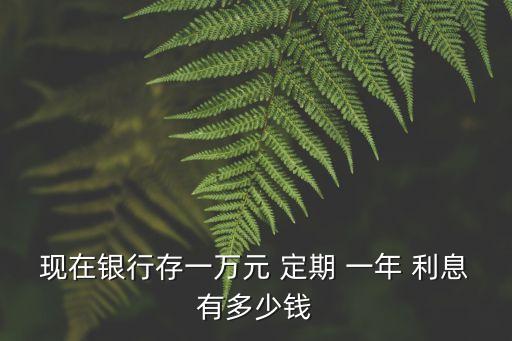 2017年河北銀行一年1萬定期存款利息是多少