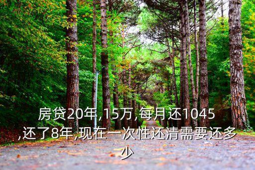 貸款15萬(wàn)8年還款多少,240萬(wàn)貸款20年每月還款