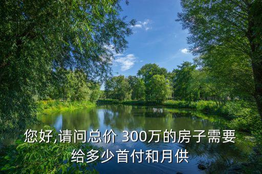 300萬貸款30年月供多少,抵押貸款50萬十年月供多少