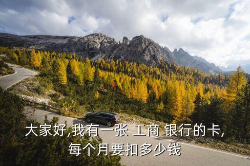 大家好,我有一張 工商 銀行的卡,每個月要扣多少錢