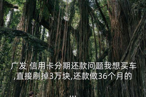 廣發(fā)信用30000分期利息多少錢