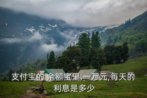 支付寶的 余額寶里,一萬(wàn)元,每天的 利息是多少