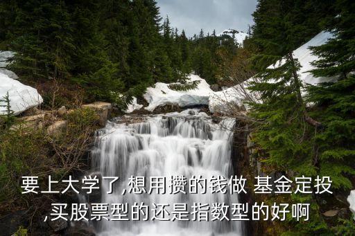 要上大學了,想用攢的錢做 基金定投,買股票型的還是指數(shù)型的好啊