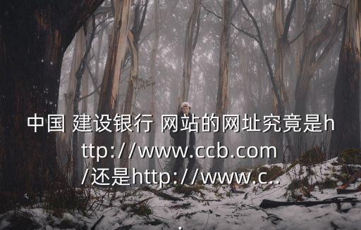 中國 建設(shè)銀行 網(wǎng)站的網(wǎng)址究竟是http://www.ccb.com/還是http://www.c...