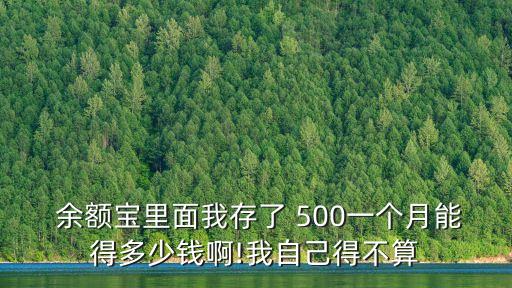  余額寶里面我存了 500一個(gè)月能得多少錢啊!我自己得不算
