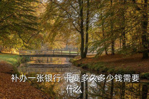  補(bǔ)辦一張銀行 卡要多久多少錢(qián)需要什么