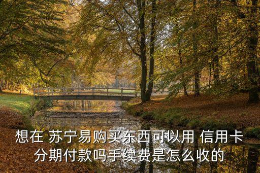 想在 蘇寧易購買東西可以用 信用卡分期付款嗎手續(xù)費(fèi)是怎么收的