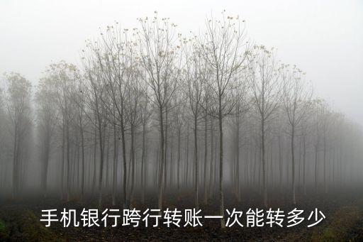  手機銀行跨行轉賬一次能轉多少