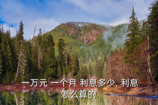一萬(wàn)元存一個(gè)月的利息是多少,郵政存一萬(wàn)元一個(gè)月利息多少