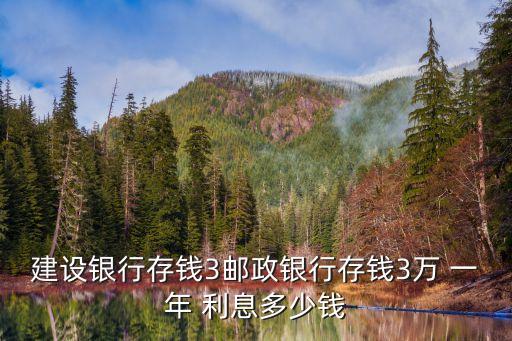 三萬(wàn)存一年利息多少,現(xiàn)在存10萬(wàn)一年利息收入