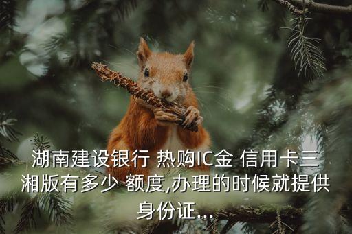 建設熱購ic信用卡金卡額度是多少錢