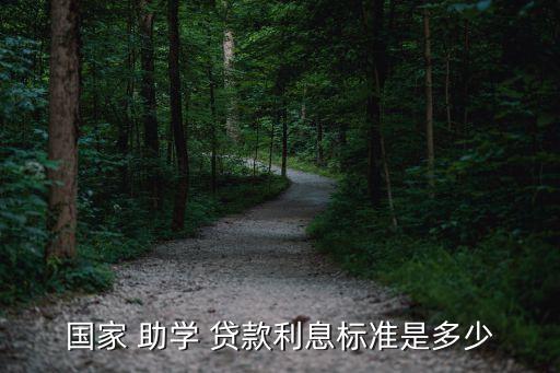 國(guó)家 助學(xué) 貸款利息標(biāo)準(zhǔn)是多少