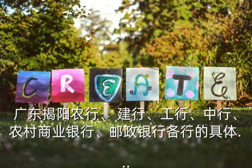 廣東揭陽農(nóng)行、 建行、工行、中行、農(nóng)村商業(yè)銀行、郵政銀行各行的具體...