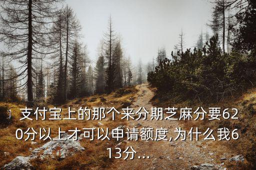  支付寶上的那個(gè)來(lái)分期芝麻分要620分以上才可以申請(qǐng)額度,為什么我613分...