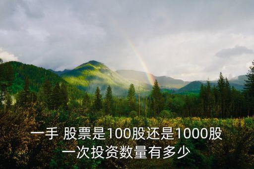 一個(gè)股票有多少股,交易一次股票多少費(fèi)用