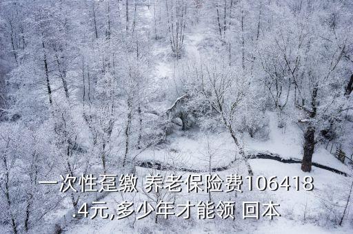 養(yǎng)老保險領(lǐng)多少年回本