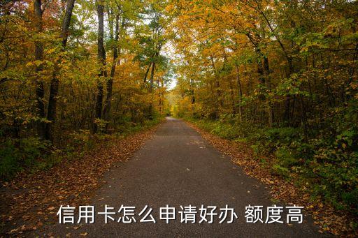  信用卡怎么申請(qǐng)好辦 額度高