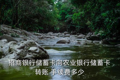  招商銀行儲蓄卡向農(nóng)業(yè)銀行儲蓄卡 轉(zhuǎn)賬 手續(xù)費多少