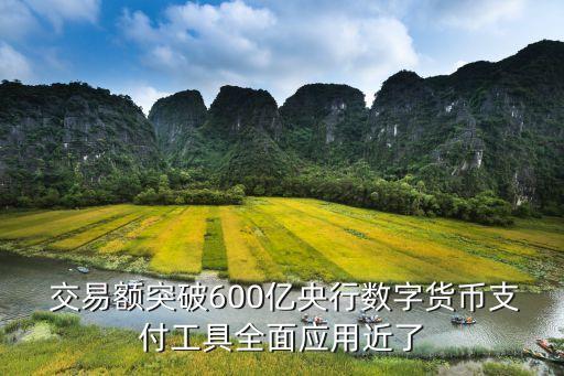  交易額突破600億央行數(shù)字貨幣支付工具全面應(yīng)用近了