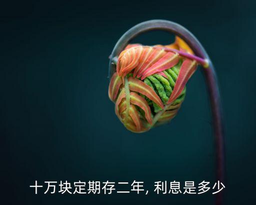 十萬塊定期存二年, 利息是多少