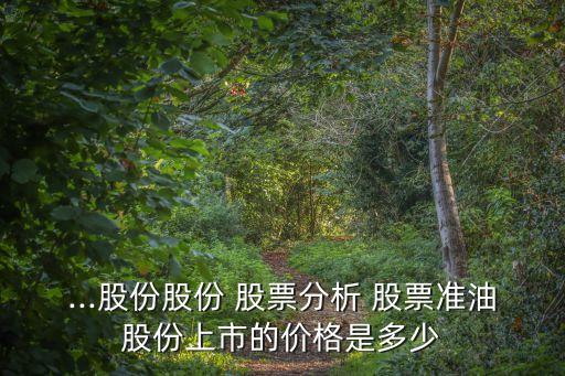 ...股份股份 股票分析 股票準(zhǔn)油股份上市的價(jià)格是多少