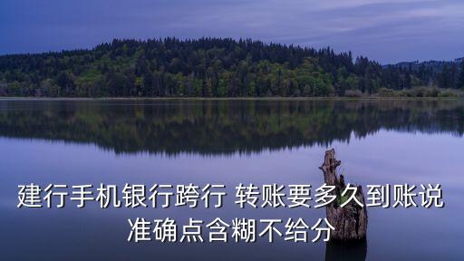 建設銀行跨省轉(zhuǎn)賬多少時間到賬