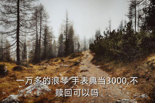 手表抵押月息是多少