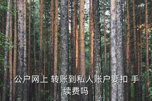  公戶網上 轉賬到私人賬戶要扣 手續(xù)費嗎