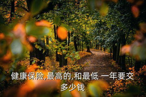 健康保險,最高的,和最低 一年要交多少錢