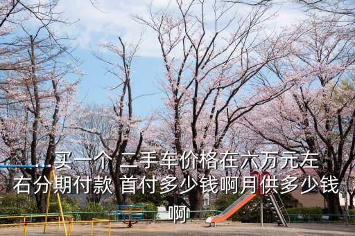 ...買一個 二手車價格在六萬元左右分期付款 首付多少錢啊月供多少錢啊