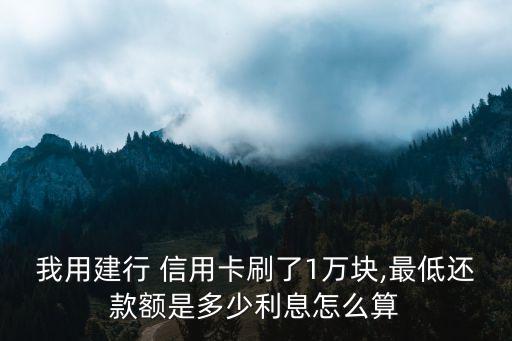 建設(shè)信用卡利率多少,信用卡年化利率一般多少