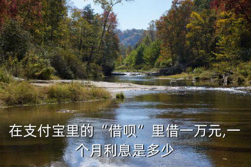 在支付寶里的“借唄”里借一萬(wàn)元,一個(gè)月利息是多少