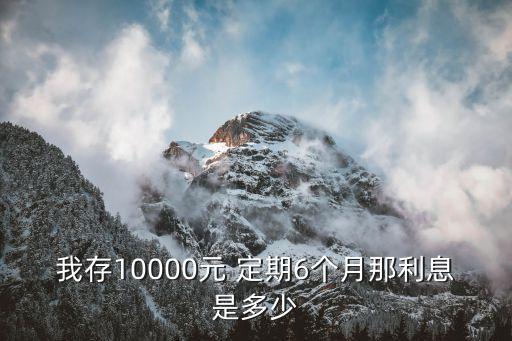 一萬(wàn)元存六個(gè)月定期能取多少錢(qián)