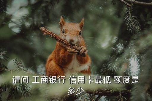 工商信用卡金卡下卡一般多少額度