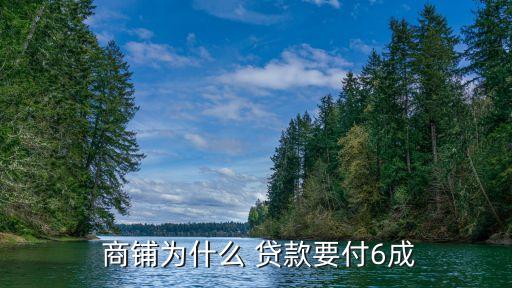  商鋪為什么 貸款要付6成