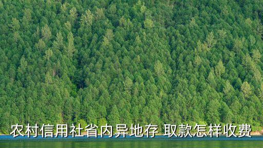 浙江農(nóng)信存款取款手續(xù)費多少錢