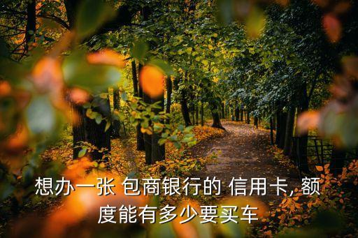 想辦一張 包商銀行的 信用卡, 額度能有多少要買車