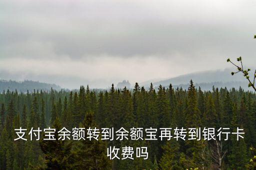  支付寶余額轉(zhuǎn)到余額寶再轉(zhuǎn)到銀行卡收費(fèi)嗎