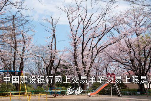 中國建設(shè)銀行網(wǎng)上交易單筆交易上限是多少