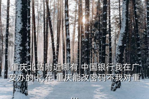  重慶北站附近哪有 中國銀行我在廣安辦的卡,在 重慶能改密碼不我對重...