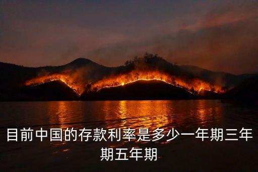 目前中國的存款利率是多少一年期三年期五年期
