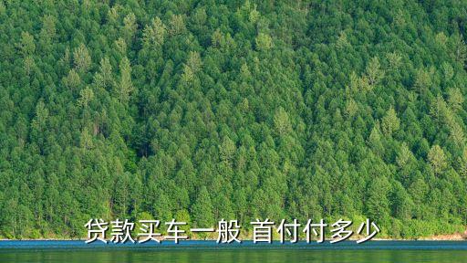 分期購車首付需要多少