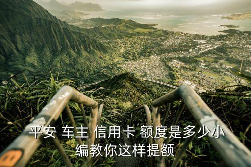 平安車主信用卡金卡額度一般多少,平安標準信用卡萬事達雙幣金卡額度