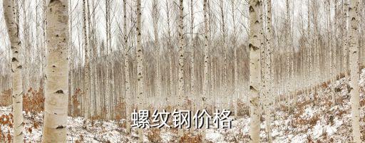 螺紋鋼價(jià)格