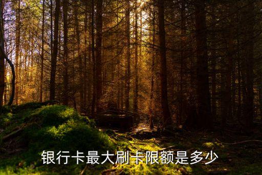 銀行卡最大刷卡限額是多少