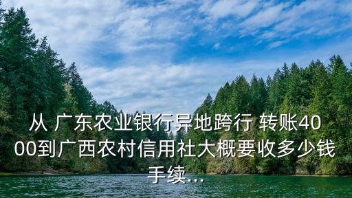 廣東農信銀行卡轉賬手續(xù)費是多少