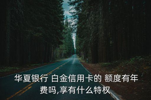  華夏銀行 白金信用卡的 額度有年費(fèi)嗎,享有什么特權(quán)