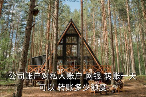 公司賬戶對私人賬戶 網(wǎng)銀 轉(zhuǎn)賬一天可以 轉(zhuǎn)賬多少額度